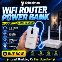 20,000 MAh 12V-Wifi Router Power Bank (8-10hrs Battery Time)