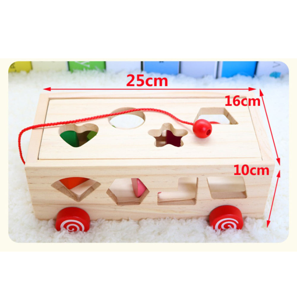 Wooden Shape Sorter Car Toy