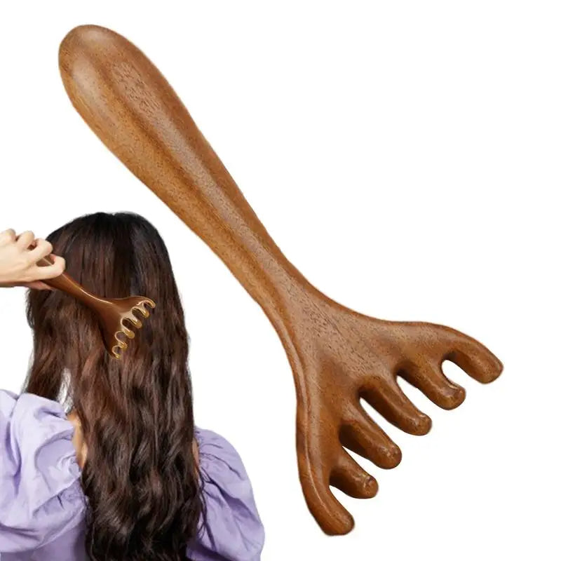 Wooden Head Scalp and Body Massager