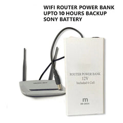20,000 MAh 12V-Wifi Router Power Bank (8-10hrs Battery Time)