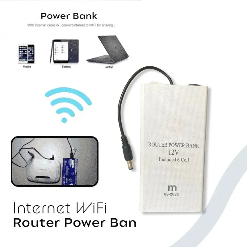 20,000 MAh 12V-Wifi Router Power Bank (8-10hrs Battery Time)