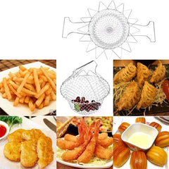 Stainless Steel Multi-Functional Foldable Chef Basket – ! اب کھانے پکانا اور تلنا ہوا آسان