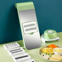 Stainless Steel Multifunctional Vegetable Cutter & Grater | 6-in-1 Slicer, Shredder, Peeler – .....!معیار کی گارنٹی 100٪ – کھول کر چیک کریں، پھر ادائیگی کریں
