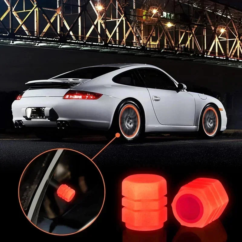 Night Glow Tire Valve Caps