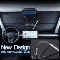 Universal Foldable Car Windshield Sunshade Umbrella – UV & Heat Protection for All Cars ☀️🚗