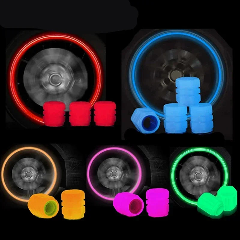 Night Glow Tire Valve Caps