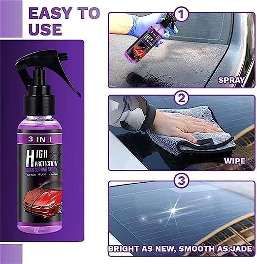 Premium Quality 3 In 1 High Protection Quick Car Coating Spray 🔥