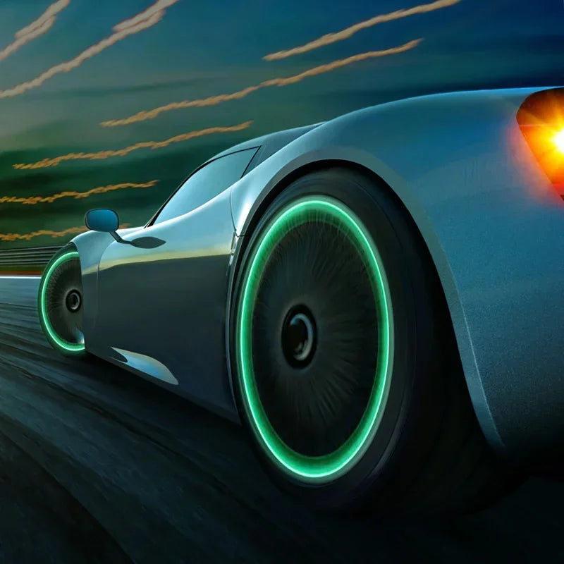 Night Glow Tire Valve Caps
