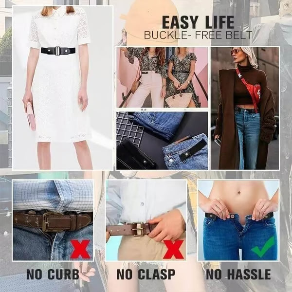 Unisex Buckle-free Invisible Elastic Waist Belts