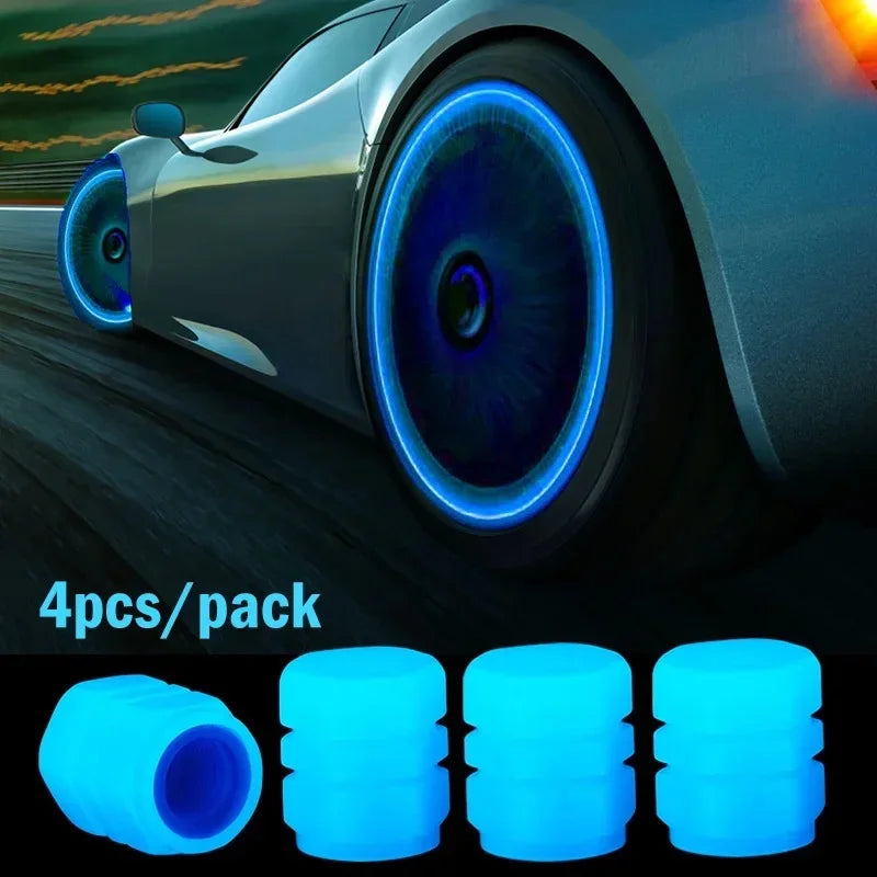 Night Glow Tire Valve Caps