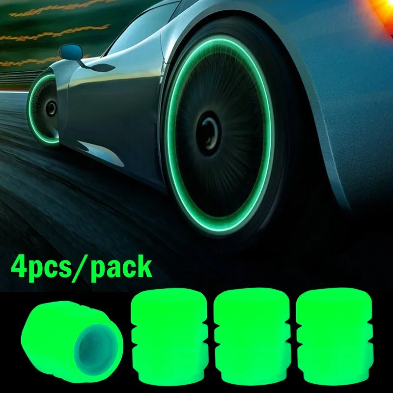 Night Glow Tire Valve Caps