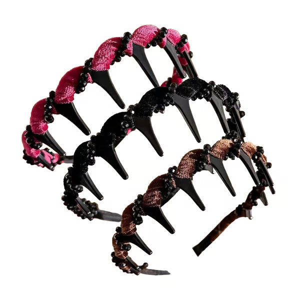 Retro High Skull Pearl Headband