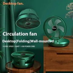 USB Rechargeable Portable Telescopic Folding Fan -3 Speeds Adjustable speed and Height Fan ( Free Shipping )