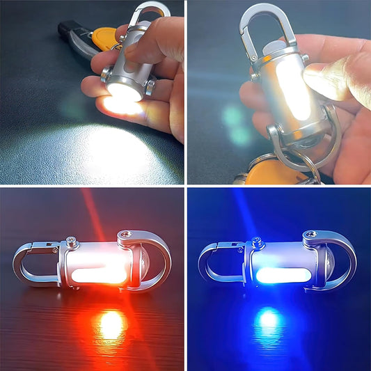 Rechargeable Keychain Light ( 5 Light Modes + Power Bank )