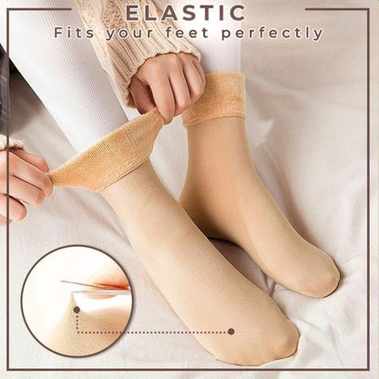 100% Cotton + Anti Smell Velvet Winter Thermal Socks