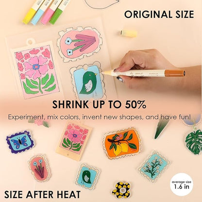 2 in 1 DIY Shrink To Sparkle Stickers 😍