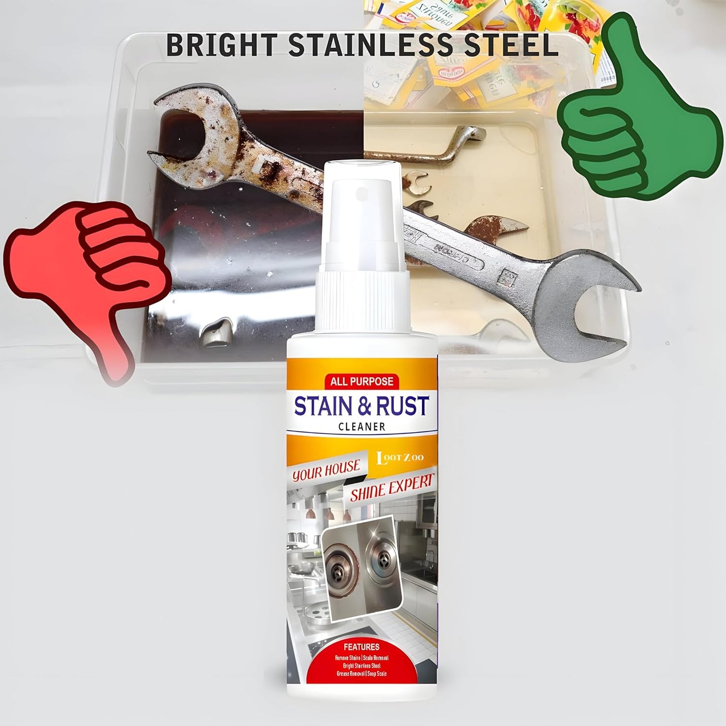 Multi-Purpose Rust Remover Spray 50ML ( Buy 1 Get 1  Free🔥)