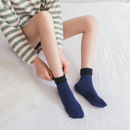 100% Cotton + Anti Smell Velvet Winter Thermal Socks