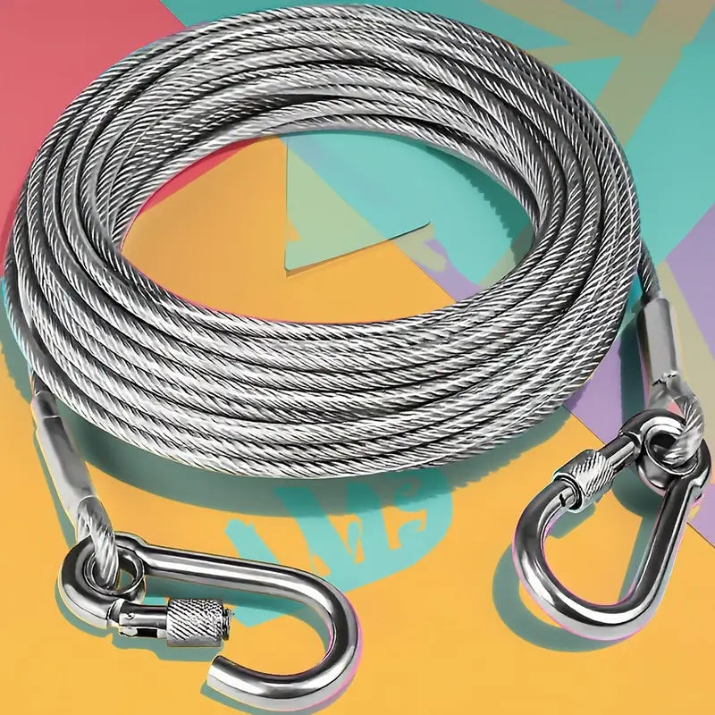 Stainless Steel PVC Coated Clothesline Cable with Hooks | اب کپڑے سکھانا ہوا  آسان