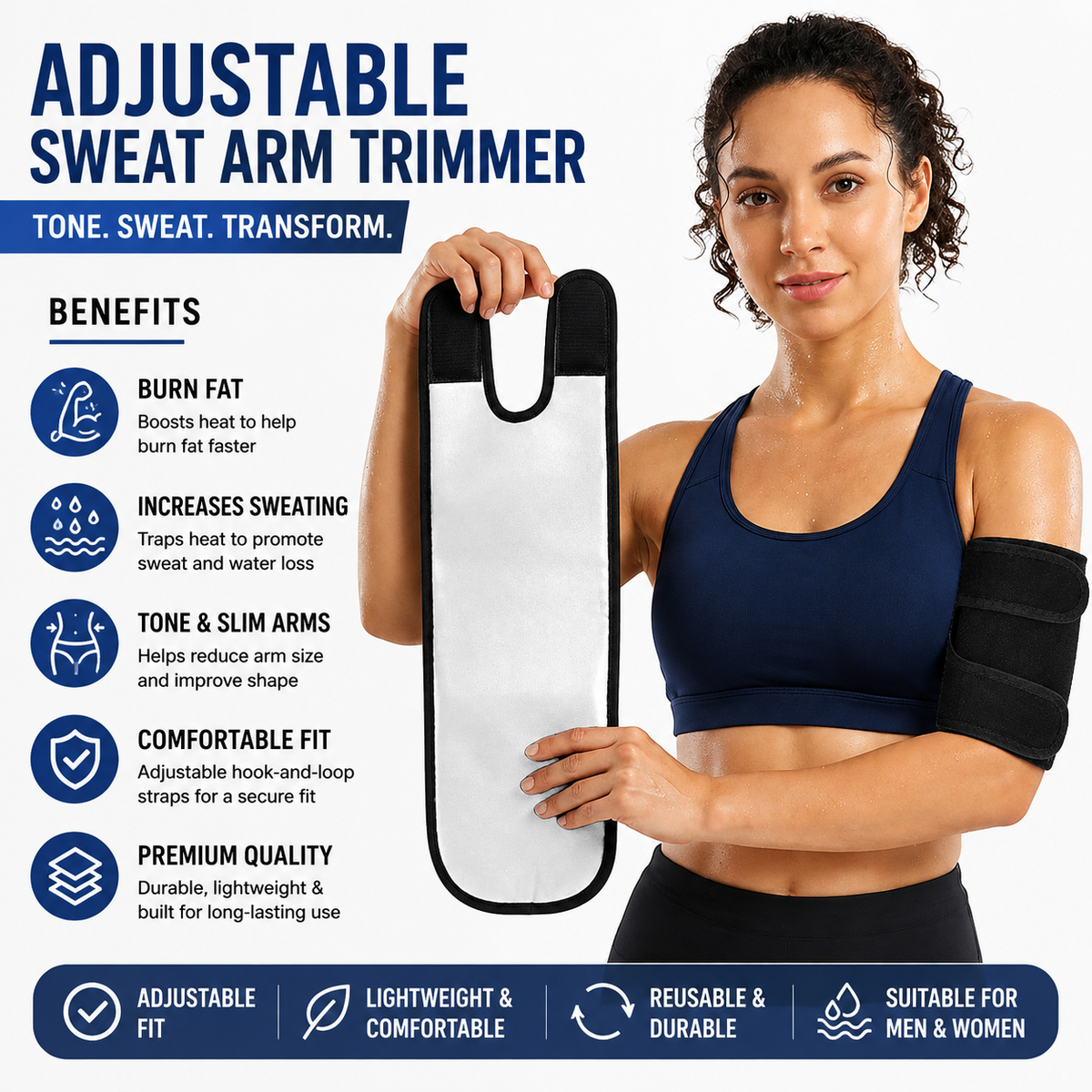 Adjustable Sweat Arm Trimmer Bands
