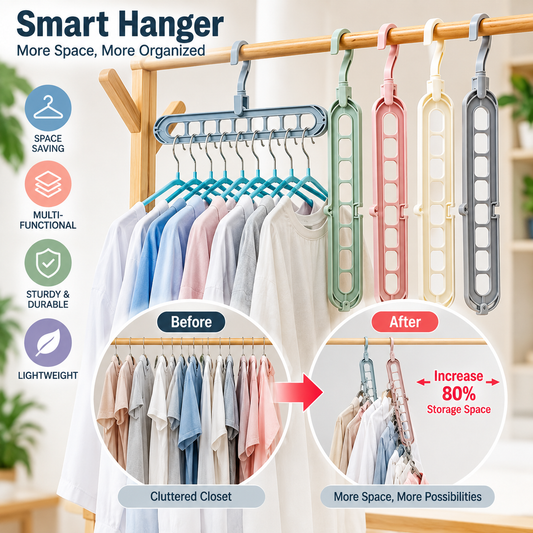 9-Hole 360° Rotating Space-Saving Clothes Hanger