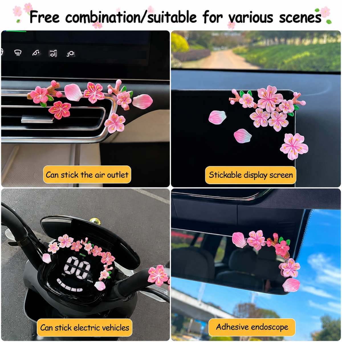 3D Cherry Blossom Car Stickers