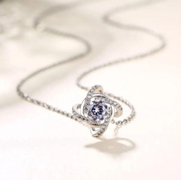 Diamond Steel Necklace For Ladies