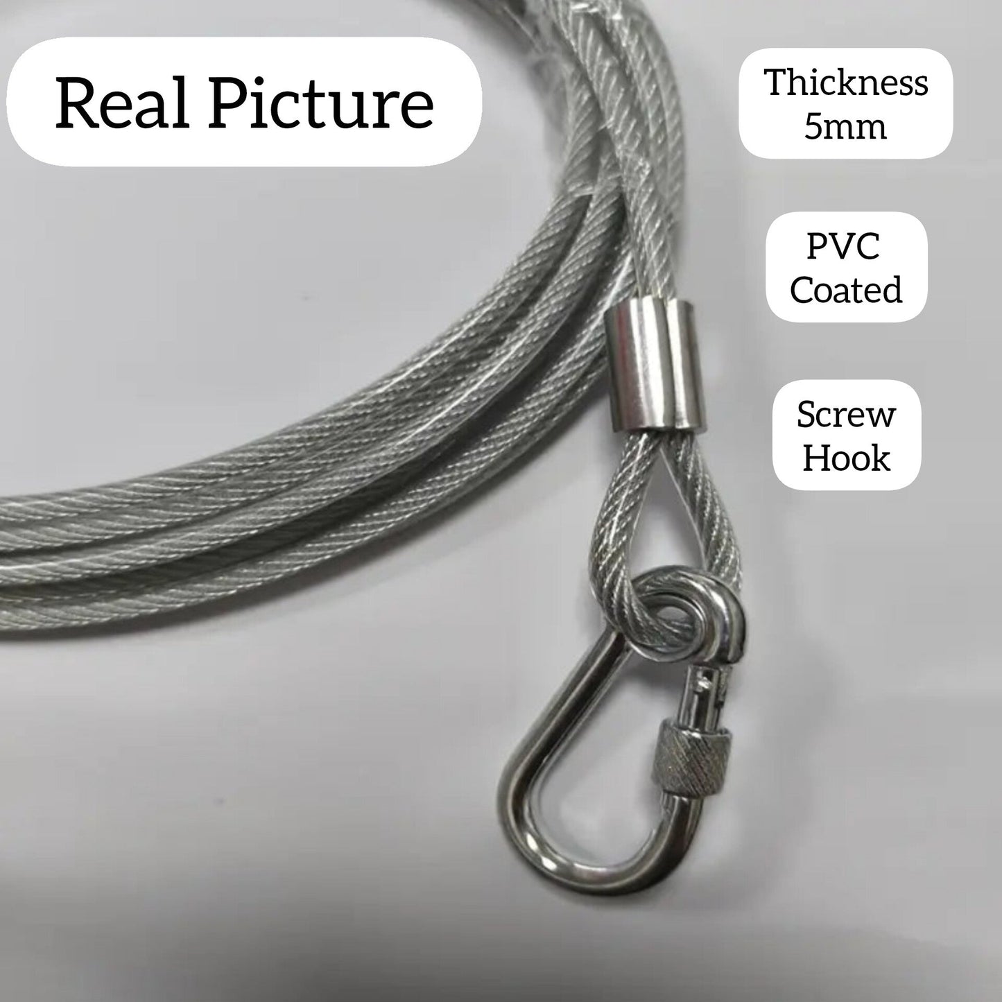 Stainless Steel PVC Coated Clothesline Cable with Hooks | اب کپڑے سکھانا ہوا  آسان