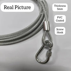 Stainless Steel PVC Coated Clothesline Cable with Hooks | اب کپڑے سکھانا ہوا  آسان