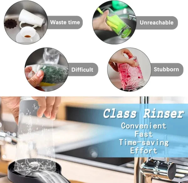 Pressure Faucet Glass Rinser