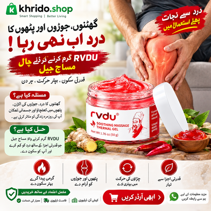 RVDU Warming Soothing Massage Gel for Muscles