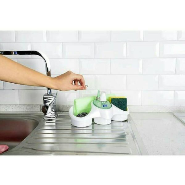 Soap Dispenser And Sponge Holder Kitchen Kit