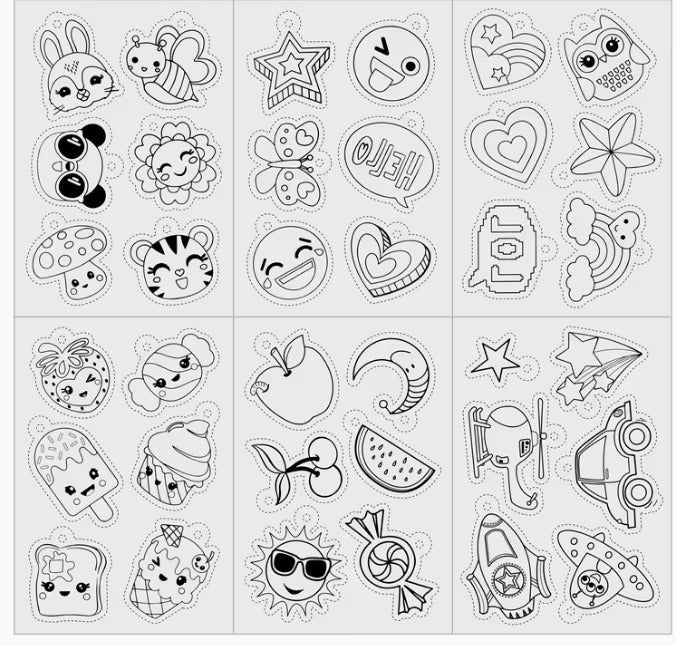 2 in 1 DIY Shrink To Sparkle Stickers 😍