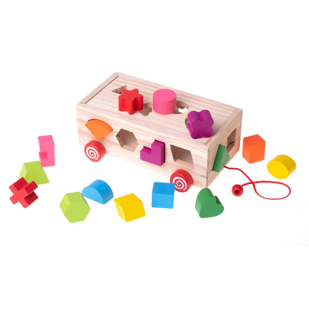 Wooden Shape Sorter Car Toy
