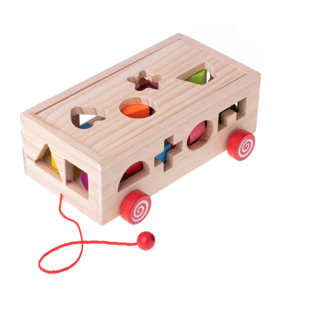 Wooden Shape Sorter Car Toy