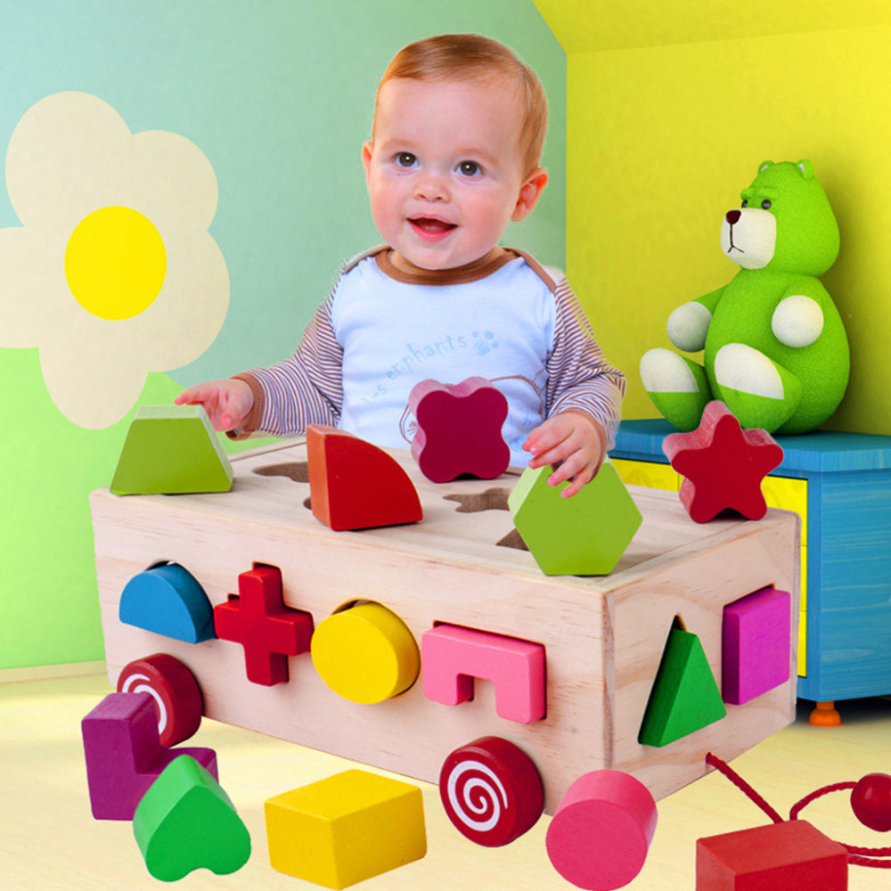 Wooden Shape Sorter Car Toy