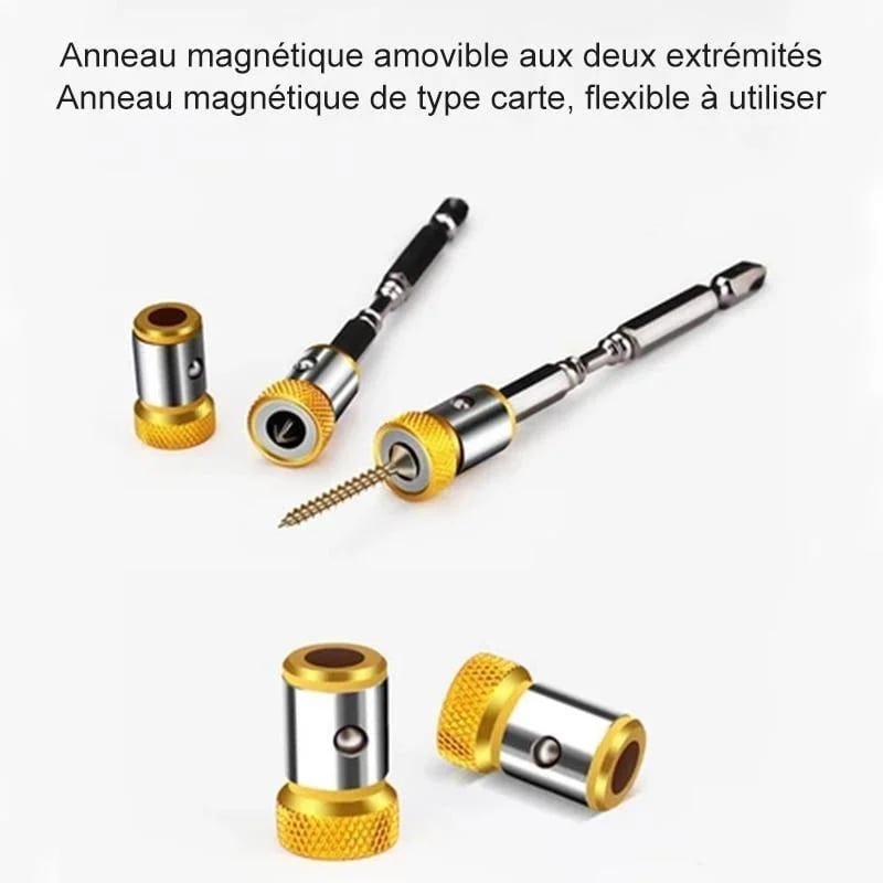 MAGNETIC SCREWDRIVER BIT REMOVABLE RING