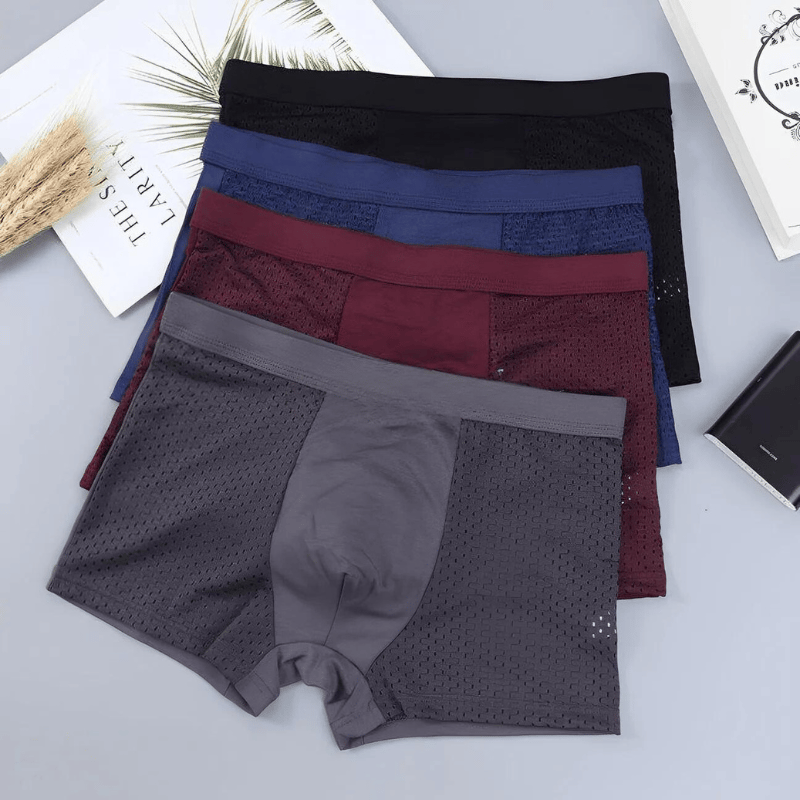 Mens No Smell & Anti Bacterial Mesh Underwear