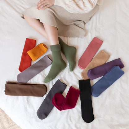 100% Cotton + Anti Smell Velvet Winter Thermal Socks
