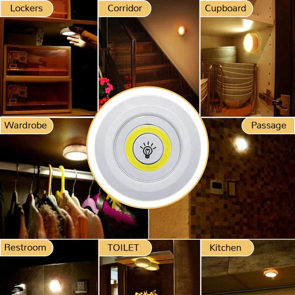 Pack of 3 Wireless LED Night Lights with Remote Control