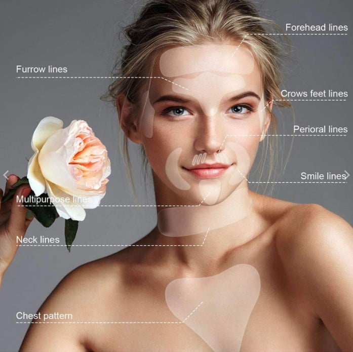 Reusable silicone patches that moisturize and repair wrinkles