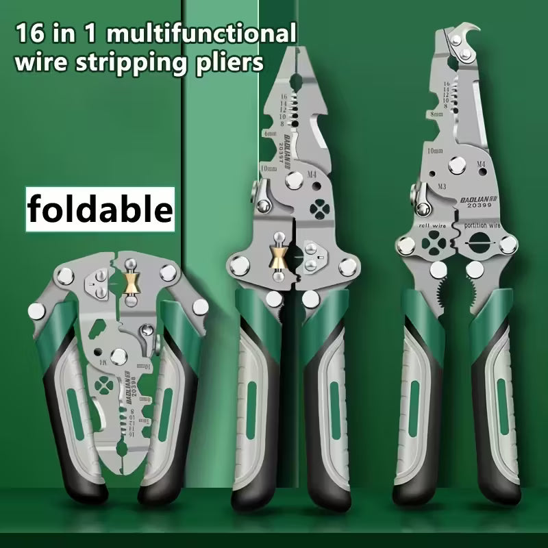 All in 1 Multi-Functional Plier - Wire Stripper ,Cutter ,Crimper | Pure Stainless Steel