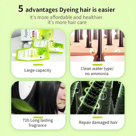 Origanal  Apple Ammonia-Free/ Hair Color Cream – Organic, (1000ML)
