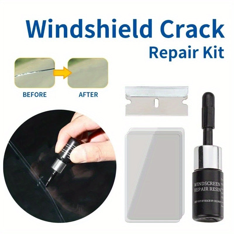 Windshield Automotive Glass Crack Nano Repair Fluid Kit – Quick & Easy Solution for any type of Glass