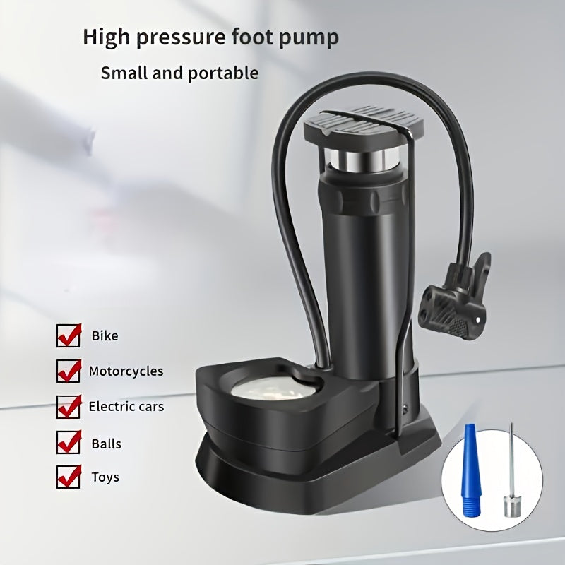 Foot & Hand Air Pump With Pressure Gauge