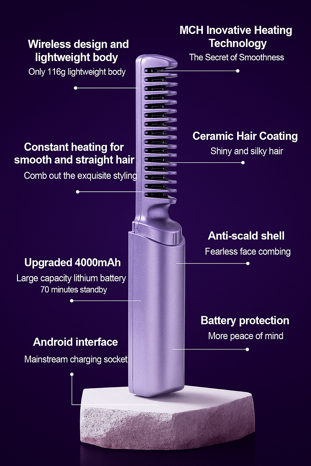 Wireless Mobile Heat Comb