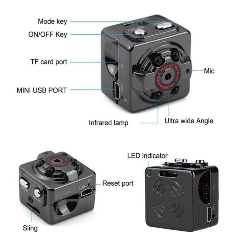 Mini Camera with Infrared Night Vision and 1080P HD Recording